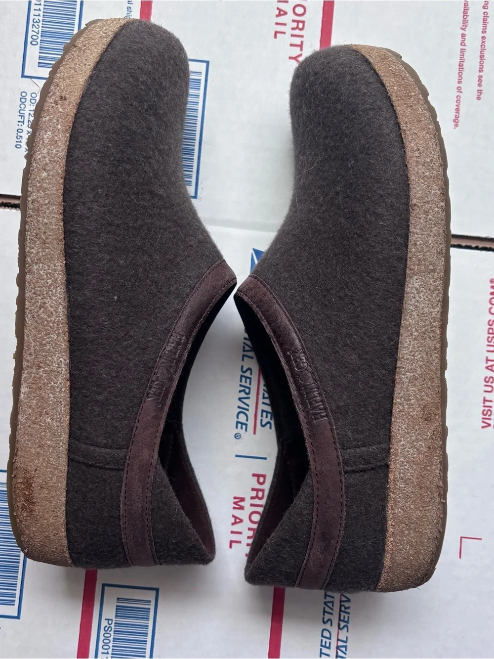 Haflinger Grizzly Wool closed heel mule Clog Sz 42 | men’s Sz 9